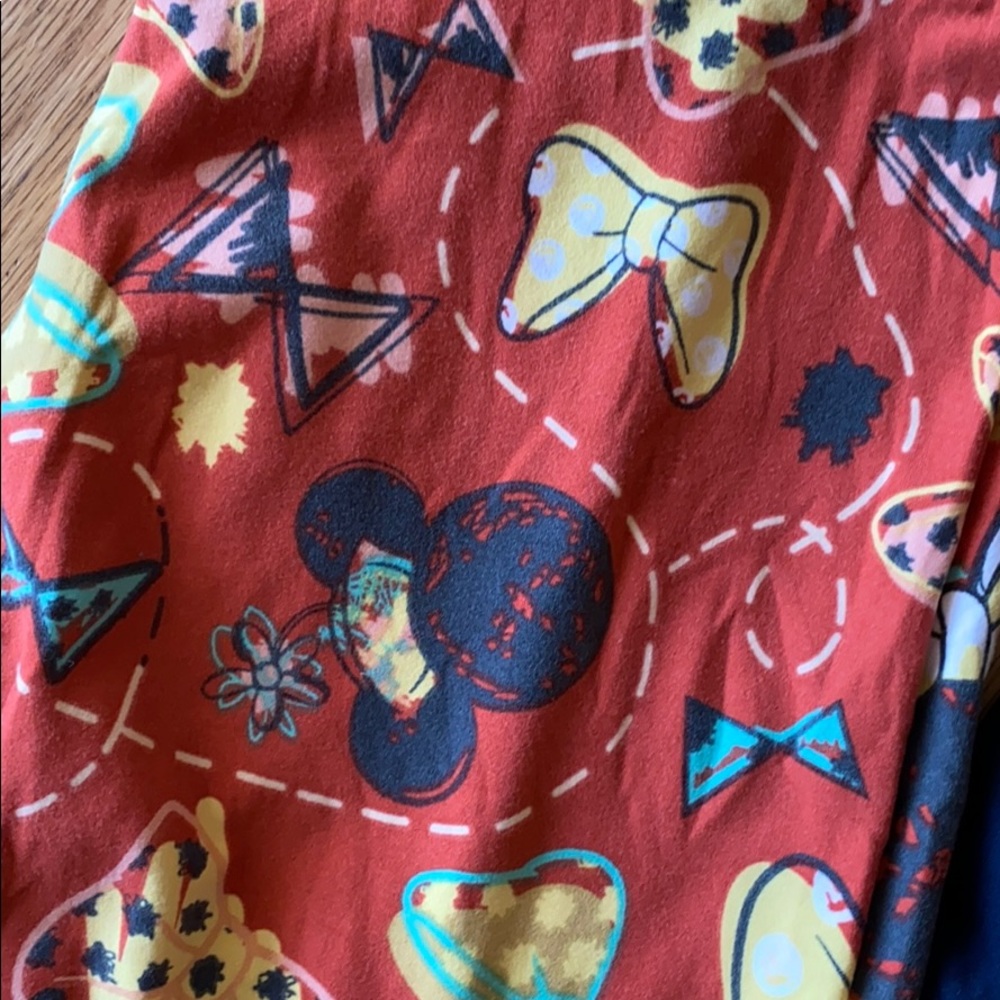 3 Pairs Of Disney Lularoe Os Leggings Like New - image 2